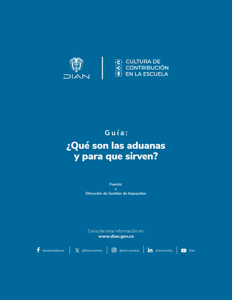Cartilla de aduanas para niños y adolescentes – Página 7: contraportada Cartilla de aduanas para niños y adolescentes – Página 7: contraportada