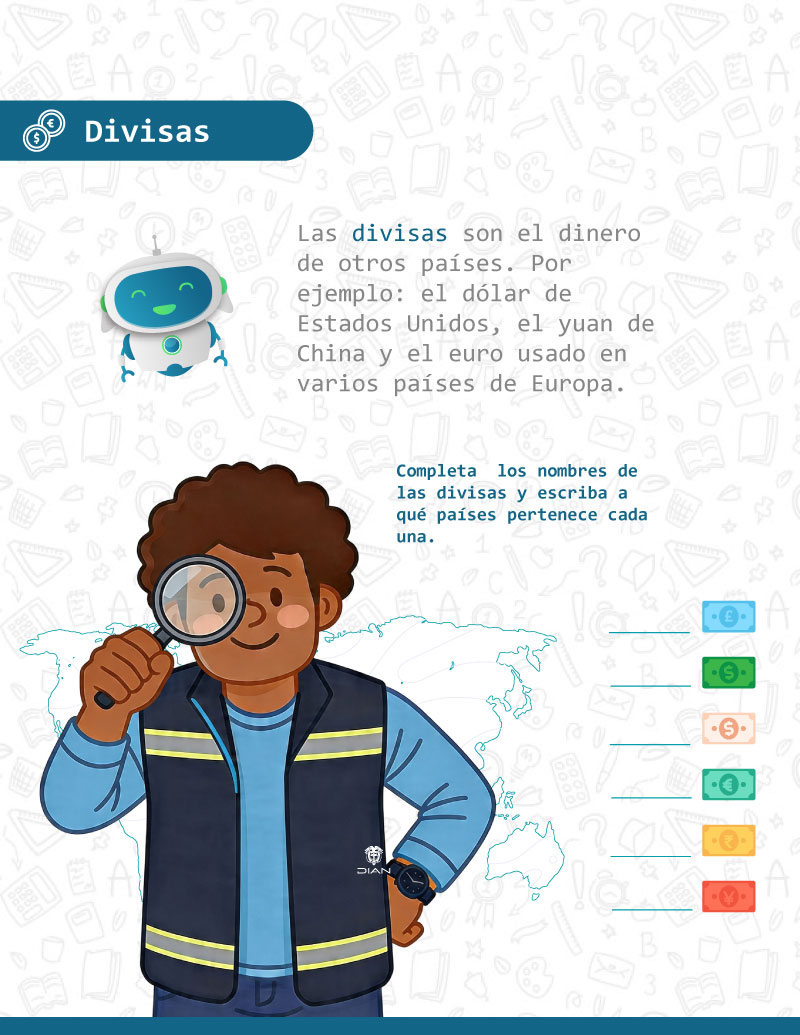 Cartilla de divisas para niños y adolescentes – Página 3 Cartilla de divisas para niños y adolescentes – Página 3