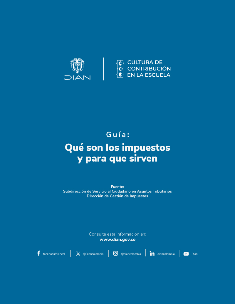 Cartilla de impuestos para niños y adolescentes – Página 11: contraportada Cartilla de impuestos para niños y adolescentes – Página 11: contraportada