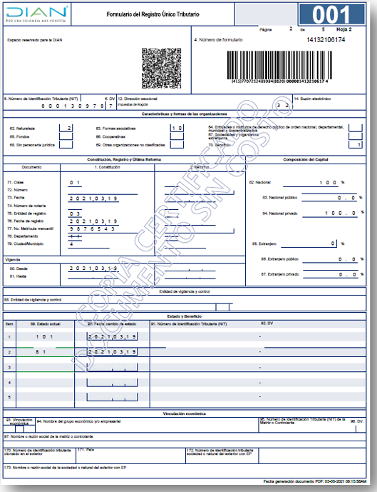 Formulario De Rut Editable Para Crear Empresas Tribut